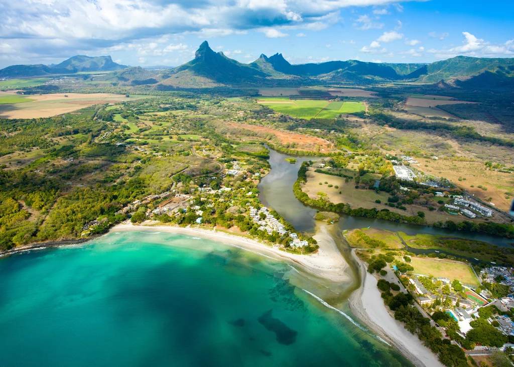 Mauritius, widok na wyspę z lotu ptaka