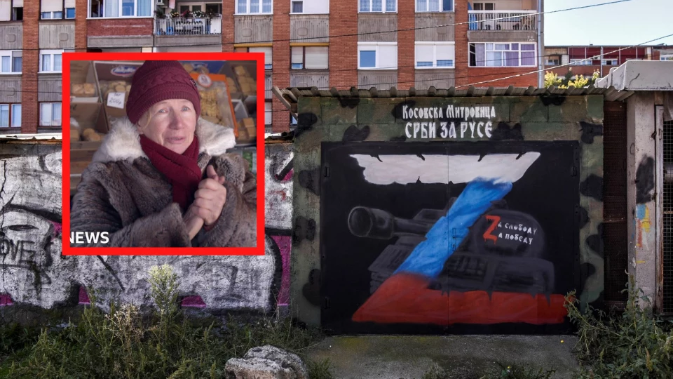 Symbol "Z" na rosyjskim osiedlu/AFP; i jedna z Rosjanek, z którą rozmawiał reporter BBC/ Twitter_BBC Symbol "Z" na rosyjskim osiedlu/AFP; i jedna z Rosjanek, z którą rozmawiał reporter BBC/ Twitter_BBC