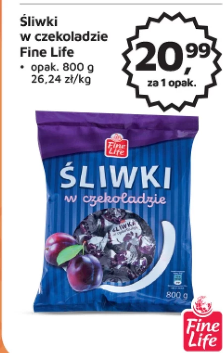 Śliwki w czekoladzie Fine life