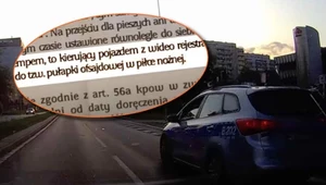 Policjanci uznali, że kierujący chciał złapać radiowóz „na spalonym” /fot. zrzut ekranu z materiału wideo Dashcam Bandit