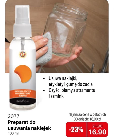 Preparat do usuwania naklejek