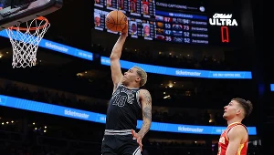 NBA. Jeremy Sochan rozegrał całkiem udane spotkanie w meczu San Antonio Spurs przeciwko Atlanta Hawks