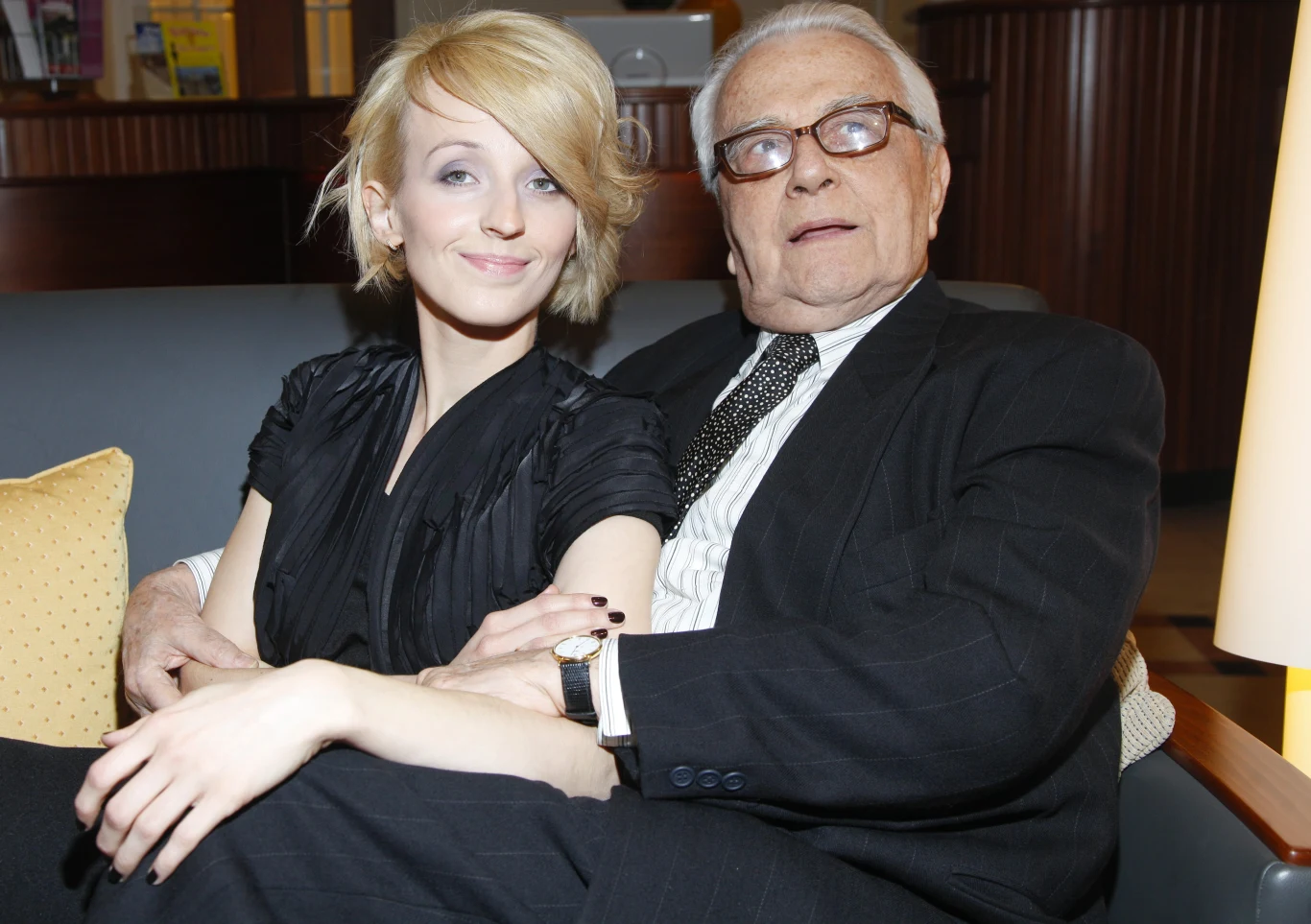 Andrzej Łapicki z żona Kamilą Mścichowską Andrzej Łapicki z żona Kamilą Mścichowską