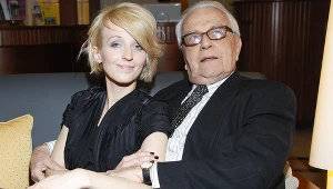 Andrzej Łapicki z żona Kamilą Mścichowską