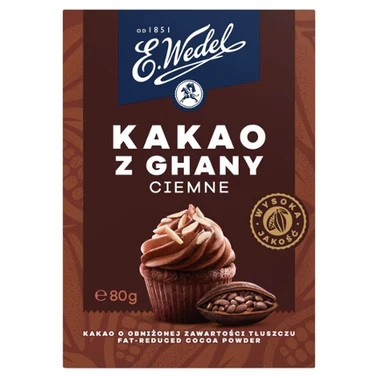 E. Wedel Kakao z Ghany ciemne 80 g - 0