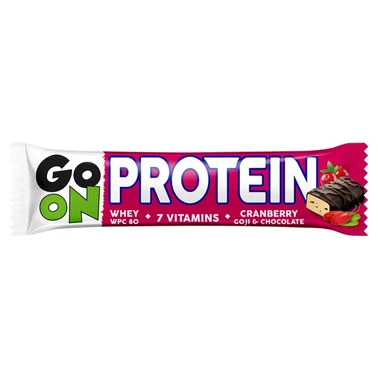 Sante Go On Protein Baton z żurawiną i jagodami goji w czekoladzie 50 g - 0