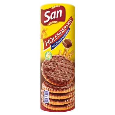 San Holenderskie Herbatniki półsłodkie oblane czekoladą mleczną 188 g - 1
