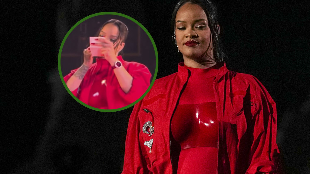 Rihanna podczas występu na Super Bowl