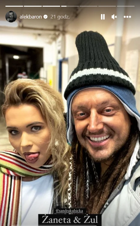 Sandra Kubicka i Aleksander Baron żartują z bezdomnych Sandra Kubicka i Aleksander Baron żartują z bezdomnych