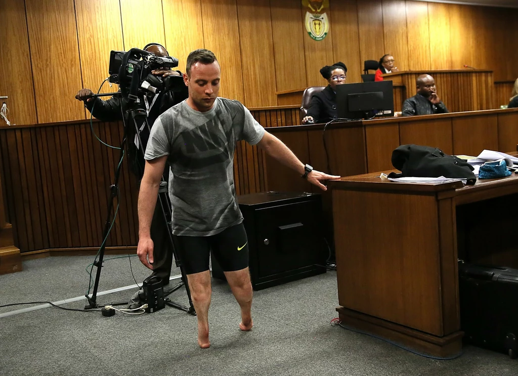 Oscar Pistorius na sali sądowej