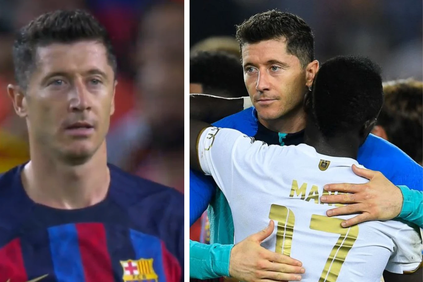 Liga Mistrzów. Robert Lewandowski jako piłkarz FC Barcelona w meczu z Bayernem Monachium Liga Mistrzów. Robert Lewandowski jako piłkarz FC Barcelona w meczu z Bayernem Monachium