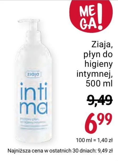 Ziaja Intima Kremowy płyn do higieny intymnej nawilżający 500 ml