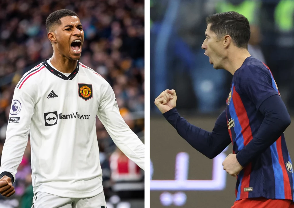 Marcu Rashford i Robert Lewandowski Marcu Rashford i Robert Lewandowski