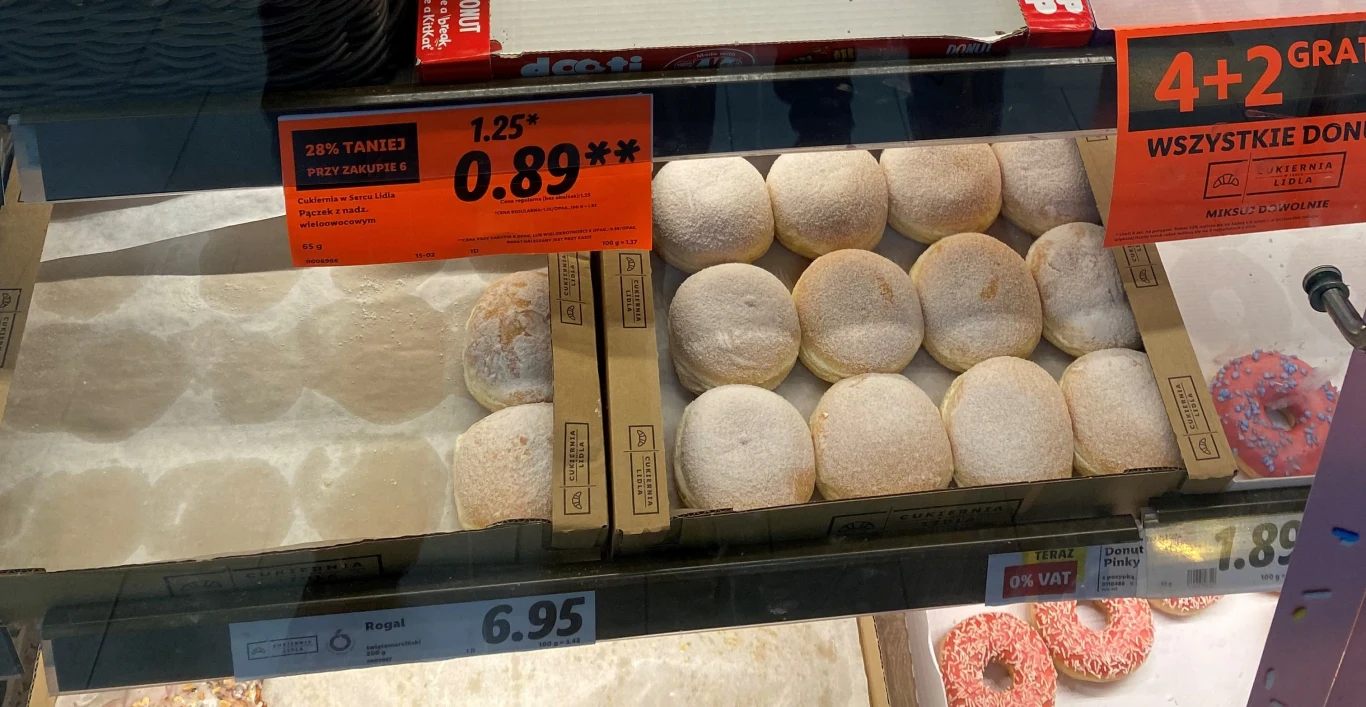 ceny pączków na tłusty czwartek w sieci Lidl