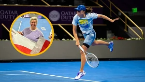 Iga Świątek trenująca w Dausze