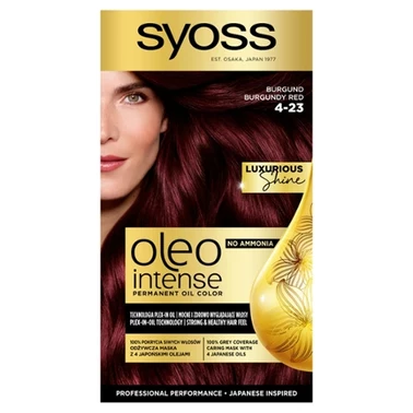Syoss Oleo Intense Farba do włosów 4-23 burgundowa czerwień - 0