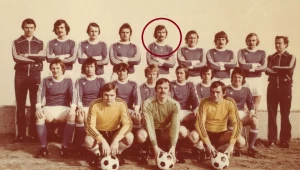 Józef Szewczyk (zaznaczony kółkiem) w kadrze Lecha Poznań