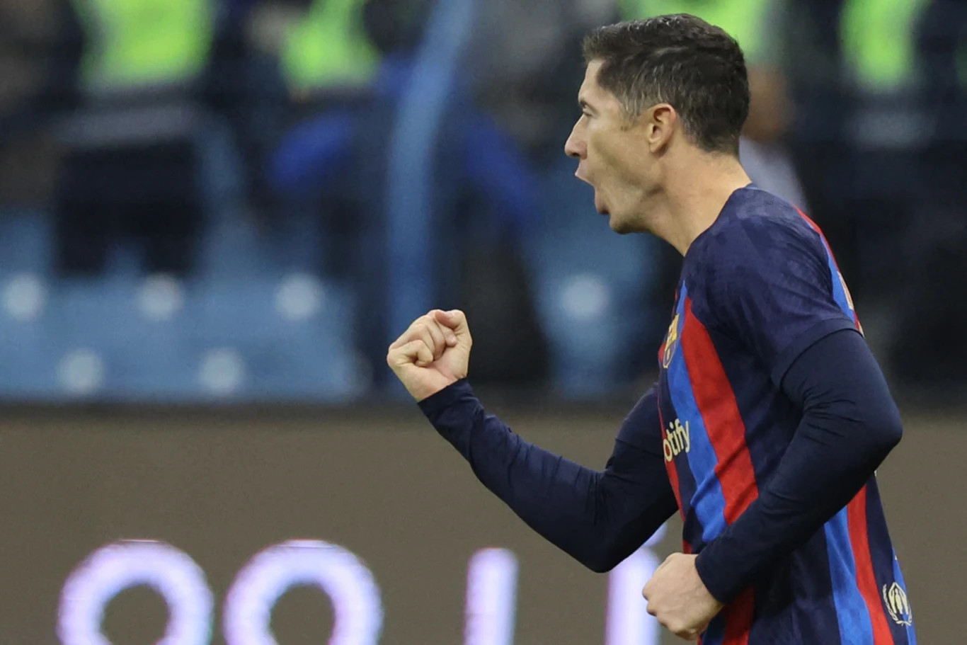 Liga Europy: FC Barcelona - Manchester United. Robert Lewandowski podziękował kibicom
