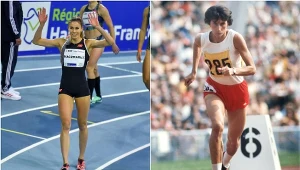 Natalia Kaczmarek (po lewej) i Irena Szewińska