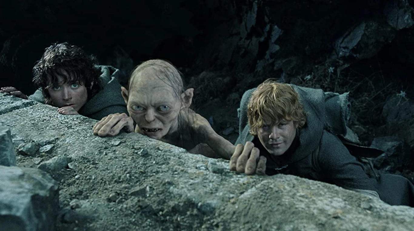 Sean Astin, Elijah Wood i Andy Serkis Sean Astin, Elijah Wood i Andy Serkis