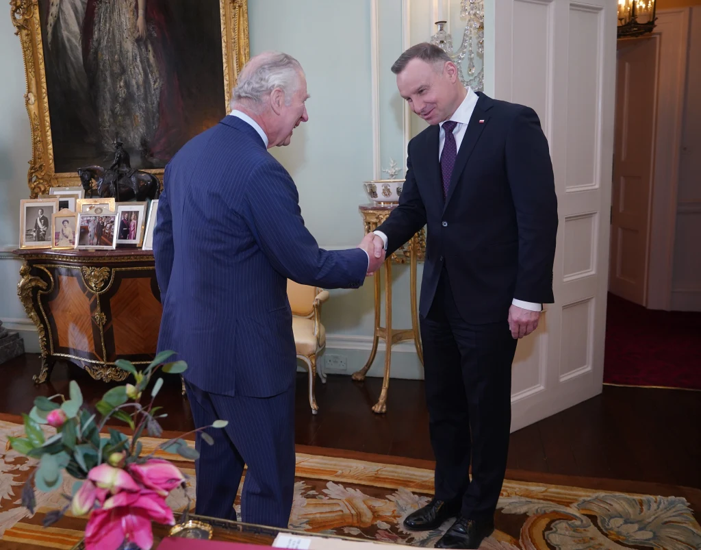 Andrzej Duda na spotkaniu z Karolem III Andrzej Duda na spotkaniu z Karolem III