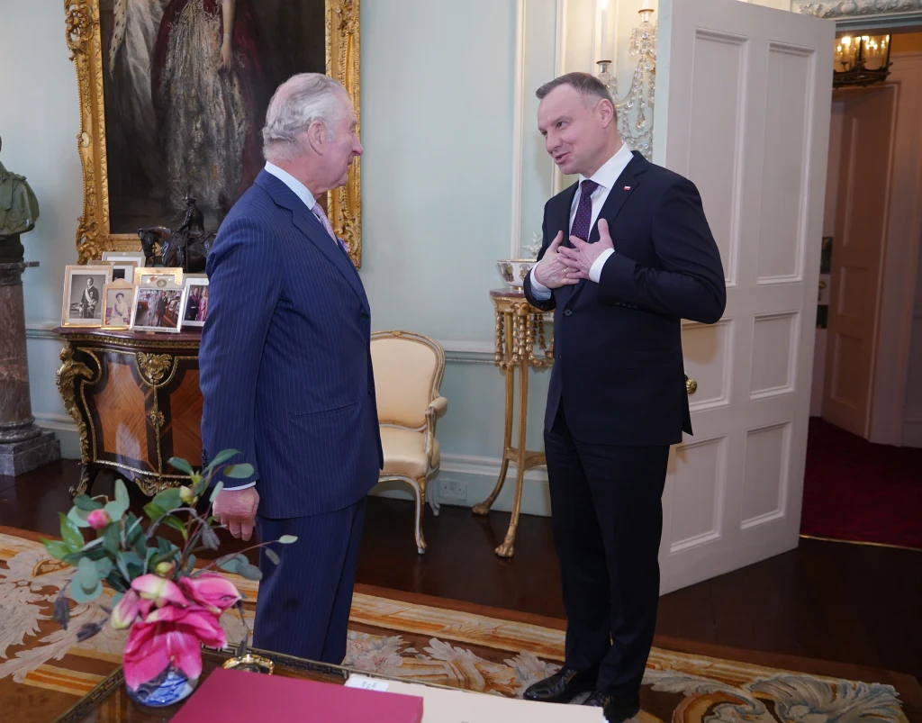 Andrzej Duda na spotkaniu z Karolem III Andrzej Duda na spotkaniu z Karolem III