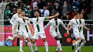 Borussia Mönchengladbach w meczu z Bayernem Monachium