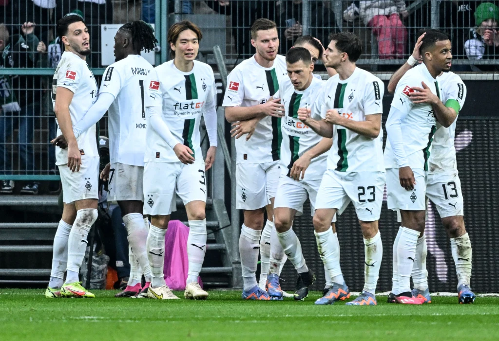 Borussia Mönchengladbach w meczu z Bayernem Monachium Borussia Mönchengladbach w meczu z Bayernem Monachium