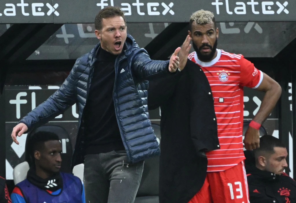 Borussia Mönchengladbach w meczu z Bayernem Monachium Borussia Mönchengladbach w meczu z Bayernem Monachium