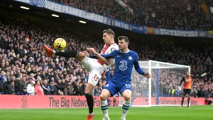 Jan Bednarek w meczu Southampton FC z Chelsea Londyn
