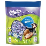 Milka Czekolada mleczna z nadzieniem mlecznym oraz pokruszone ciastka 86 g