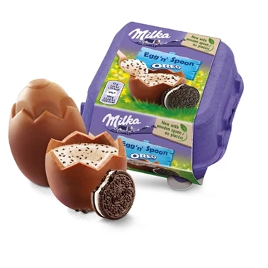 Milka Egg 'n' Spoon Oreo Czekolada mleczna 128 g (4 x 32 g) - 1
