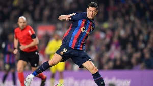 Robert Lewandowski w meczu z Cadiz CF