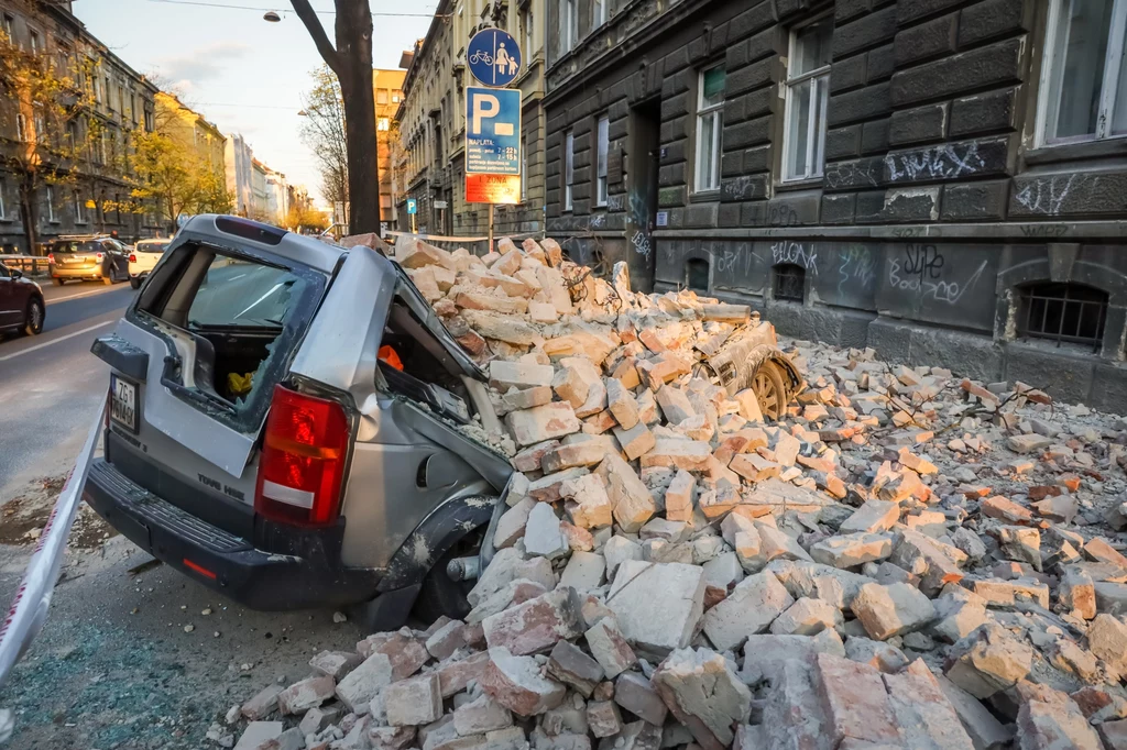 Silne trzęsienie ziemi odnotowane w 2020 roku w Chorwacji wywołało duże szkody w Zagrzebiu