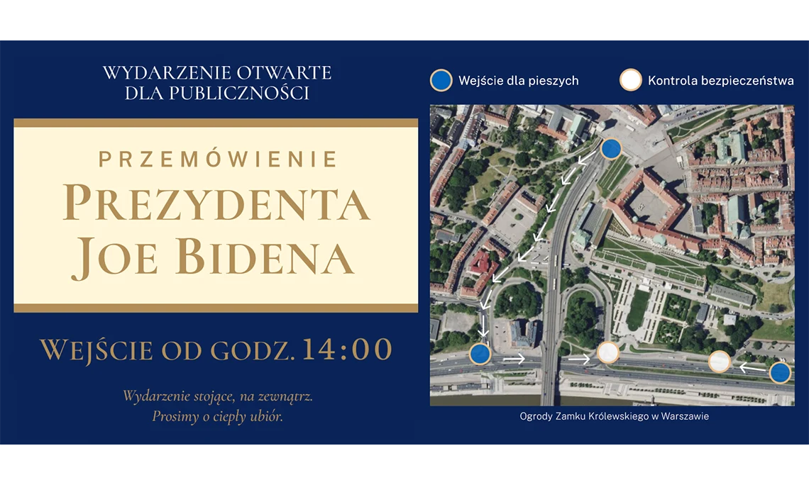 Na przemówienie prezydenta Joe Bidena może przyjść każdy zainteresowany
