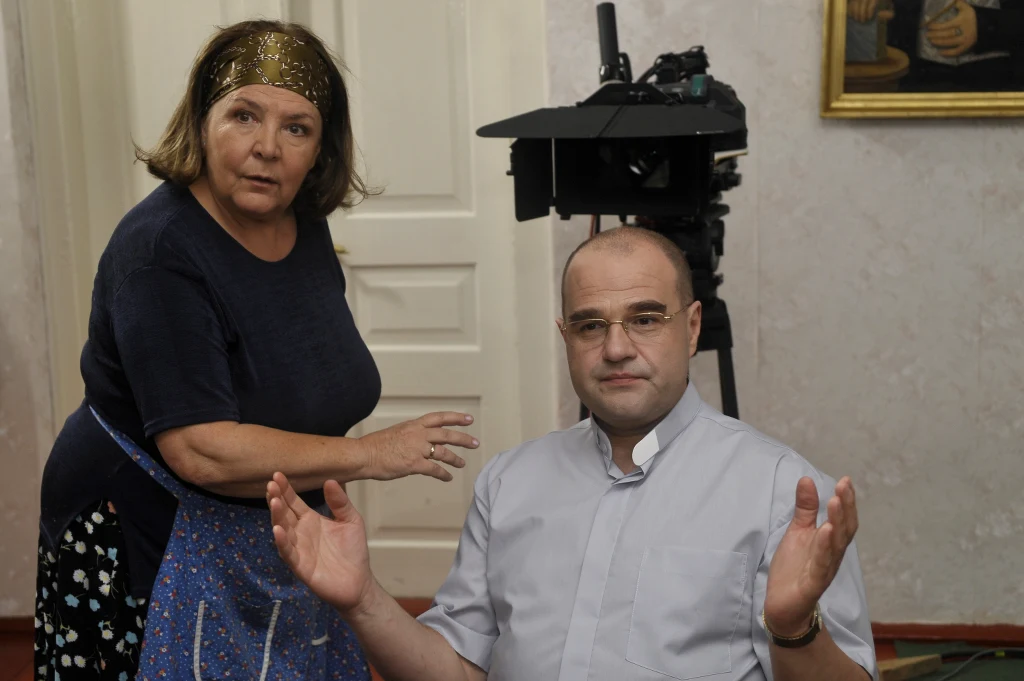 Marta Lipińska i Cezary Żak na planie "Rancza" Marta Lipińska i Cezary Żak na planie "Rancza"