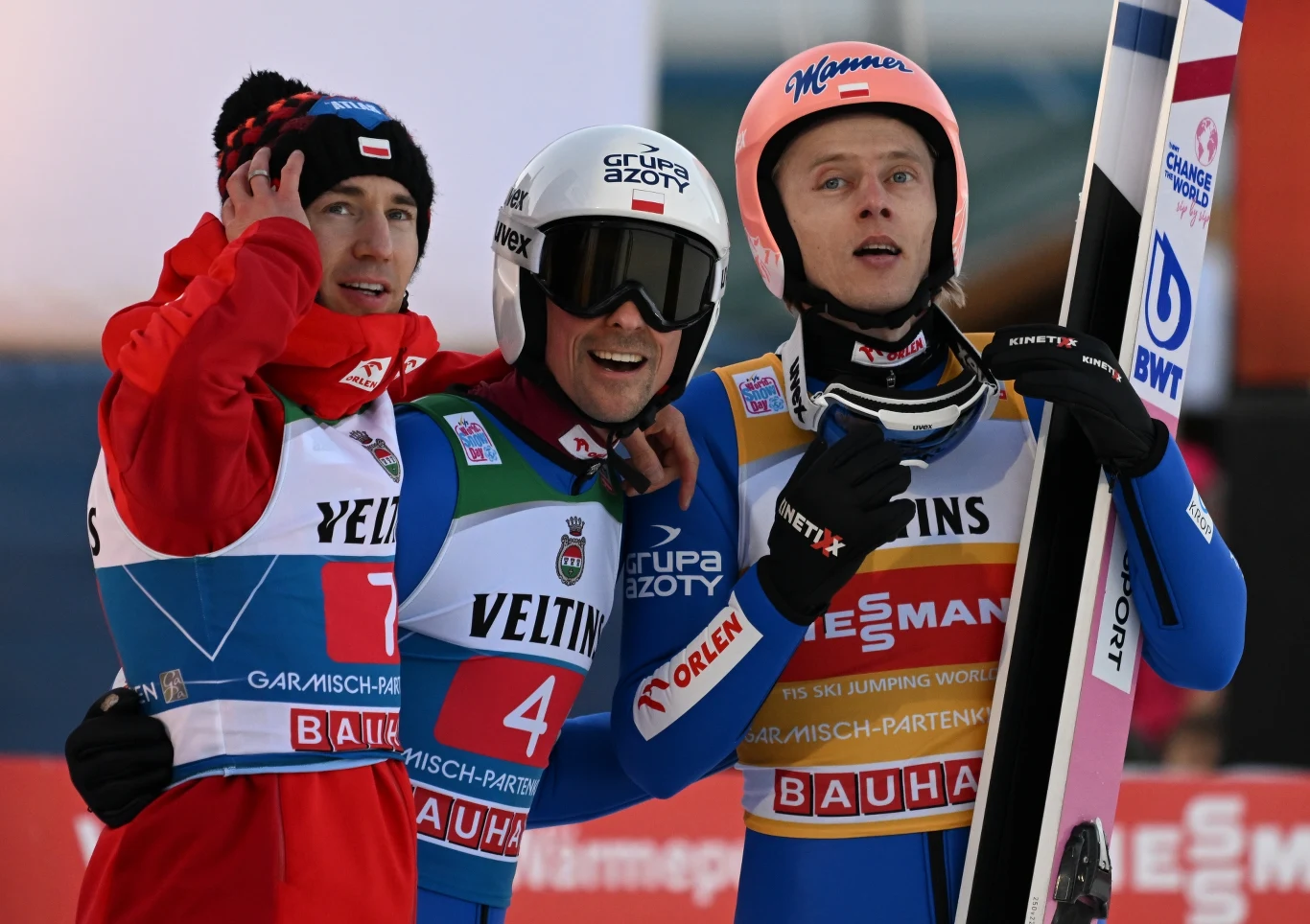 Od lewej: Kamil Stoch, Piotr Żyła i Dawid Kubacki Od lewej: Kamil Stoch, Piotr Żyła i Dawid Kubacki