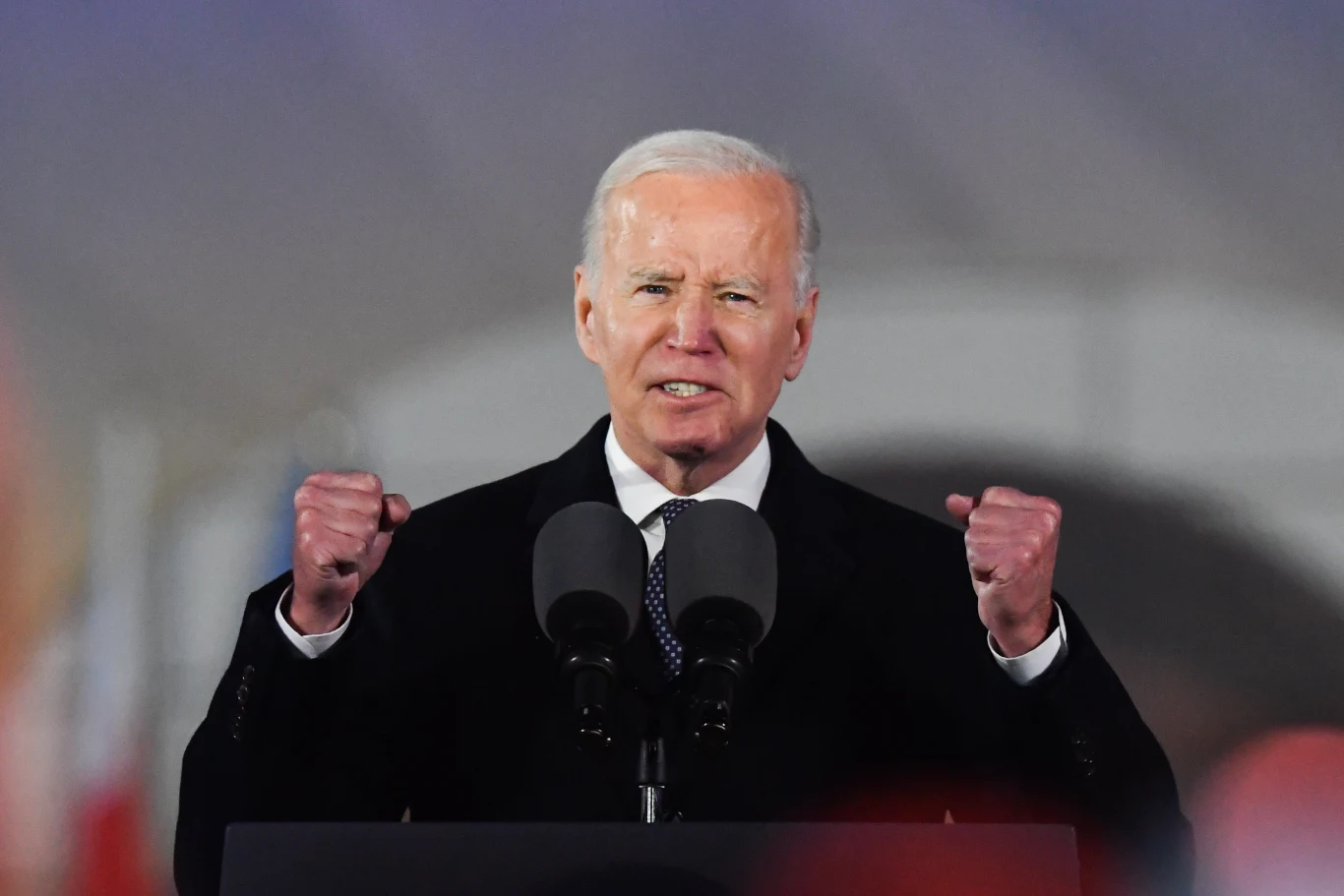 Prezydent Joe Biden podczas przemówienia w Warszawie Prezydent Joe Biden podczas przemówienia w Warszawie