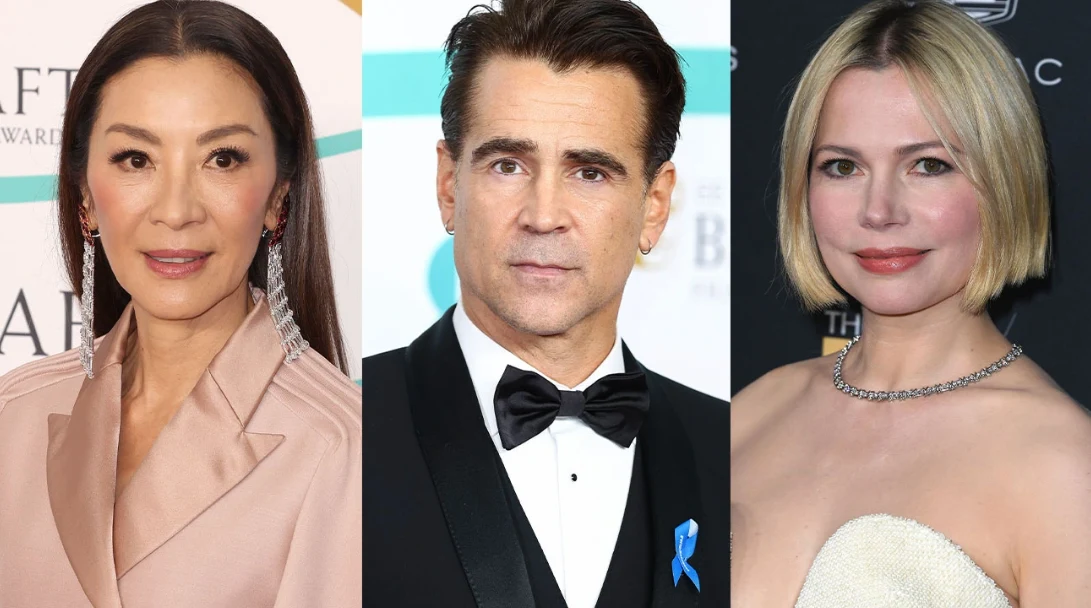 Michelle Yeoh, Colin Farrell i Michelle Williams Michelle Yeoh, Colin Farrell i Michelle Williams