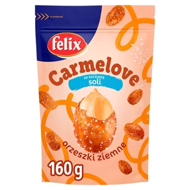 Felix Carmelove Orzeszki ziemne w karmelu ze szczyptą soli 160 g - 0