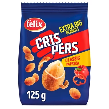 Felix Crispers Orzeszki ziemne smażone w skorupce o smaku paprykowym 125 g - 0