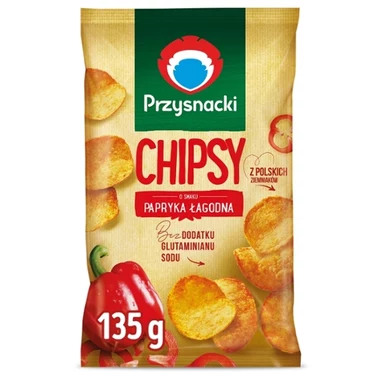 Przysnacki Chipsy o smaku papryka łagodna 135 g - 0