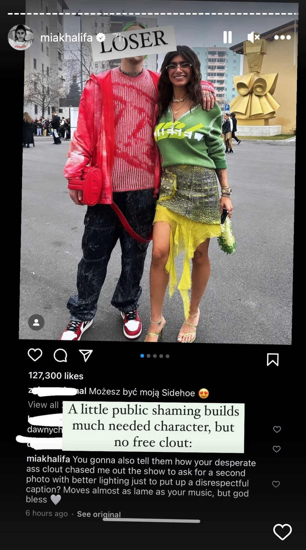 Mia Khalifa zdissowała Żabsona Mia Khalifa zdissowała Żabsona