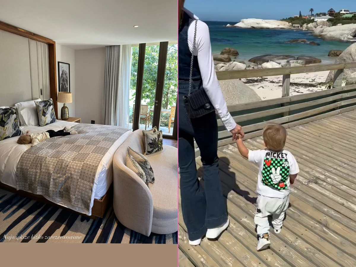 Patrycja Tuchlińska i Józef Wojciechowski na wakacjach z synkiem