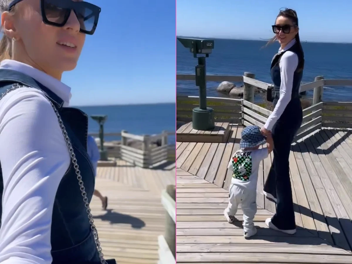 Patrycja Tuchlińska i Józef Wojciechowski na wakacjach z synkiem