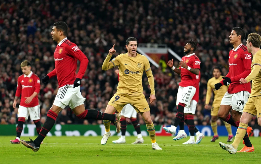 Robert Lewandowski zdobył bramkę w starciu z Manchesterem United