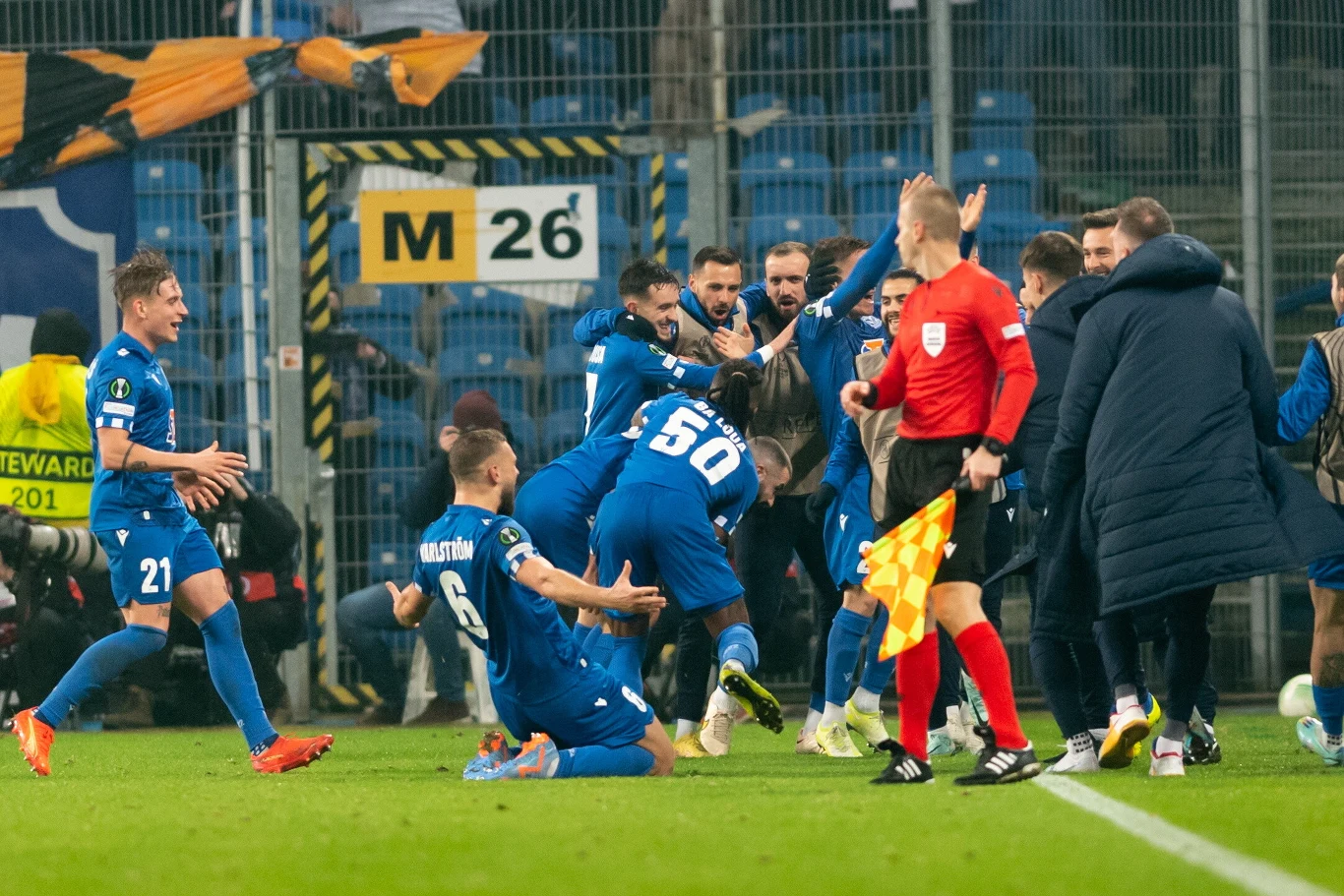 Lech Poznań cieszy się po meczu z Bodo Glimt