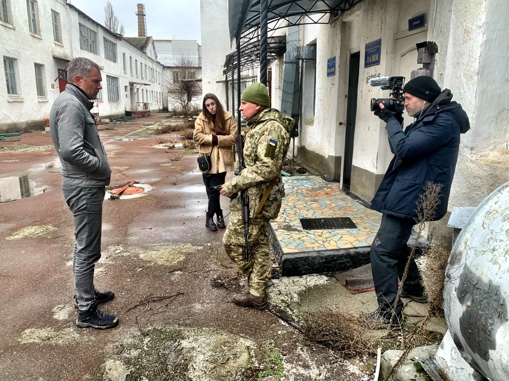 Nick Paton Walsh razem z ekipą CNN w Ukrainie Nick Paton Walsh razem z ekipą CNN w Ukrainie