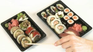 „Zdrowie na widelcu”. Paczkowane sushi. Ważny jest kolor ryżu