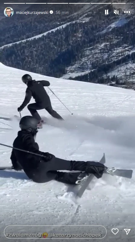 Cichopek zaliczyła upadek na stoku